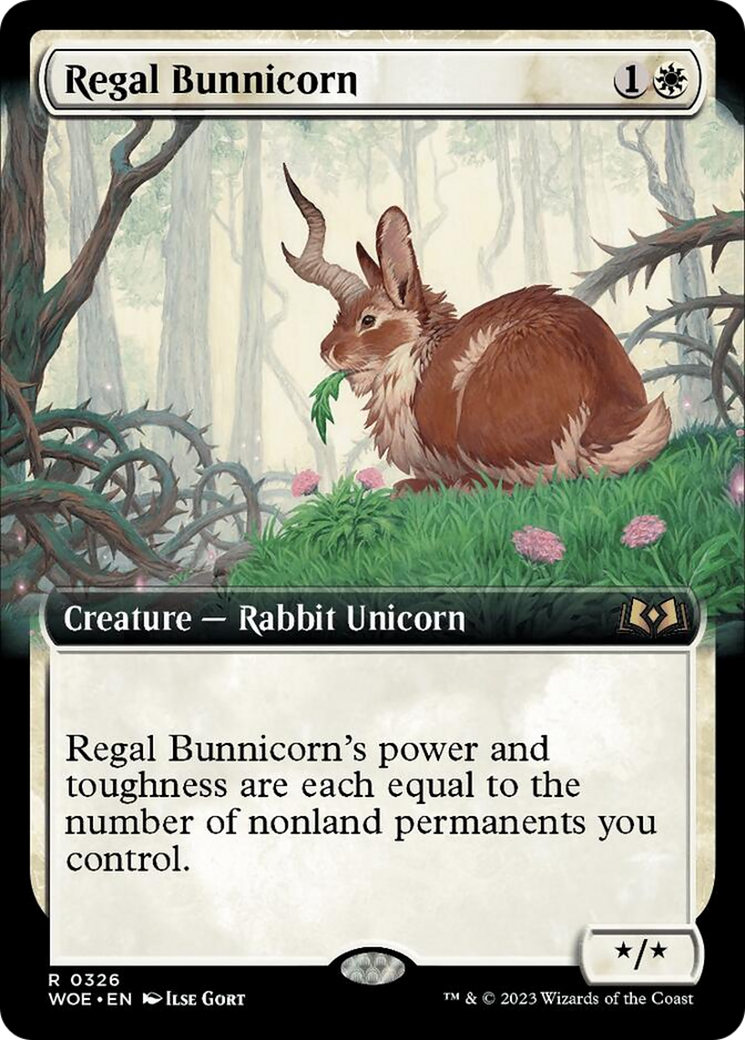 Regal Bunnicorn (Extended Art) [Wilds of Eldraine] | Deep Dive Games St. Marys