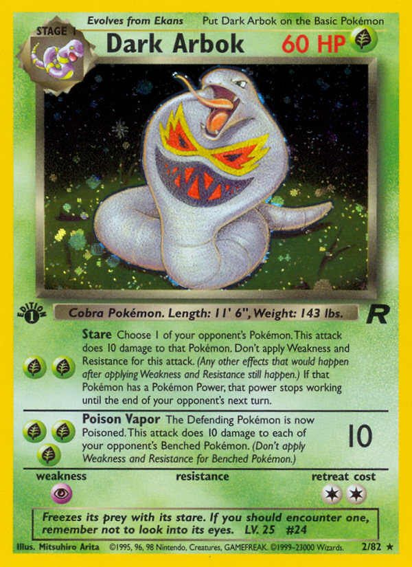 Dark Arbok (2/82) [Team Rocket 1st Edition] | Deep Dive Games St. Marys