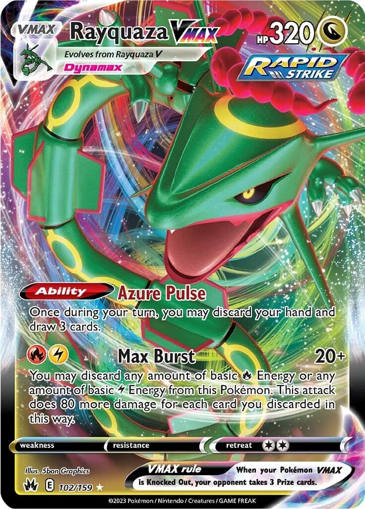 Rayquaza VMAX (102/159) (102) [Sword & Shield: Crown Zenith] | Deep Dive Games St. Marys