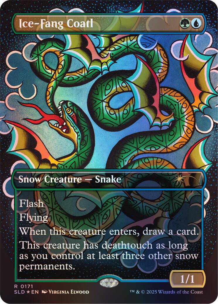 Ice-Fang Coatl (0171) (Rainbow Foil) [Secret Lair Drop Series] | Deep Dive Games St. Marys