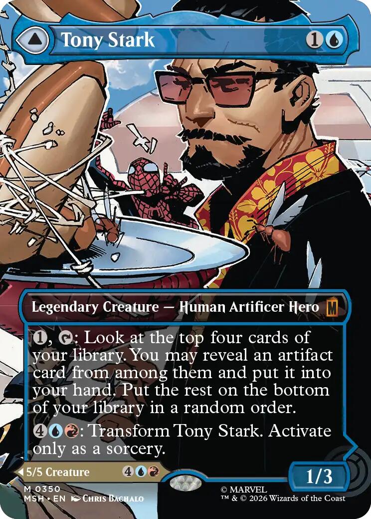 Tony Stark (Borderless) (0350) [Marvel Super Heroes] | Deep Dive Games St. Marys