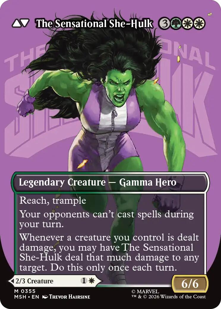 Jennifer Walters // The Sensational She-Hulk (Borderless) (0355) [Marvel Super Heroes] | Deep Dive Games St. Marys