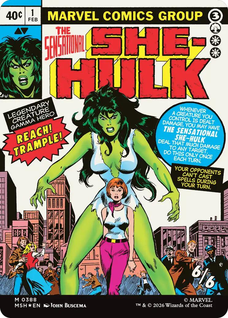 Jennifer Walters // The Sensational She-Hulk (Borderless) (0388) [Marvel Super Heroes] | Deep Dive Games St. Marys