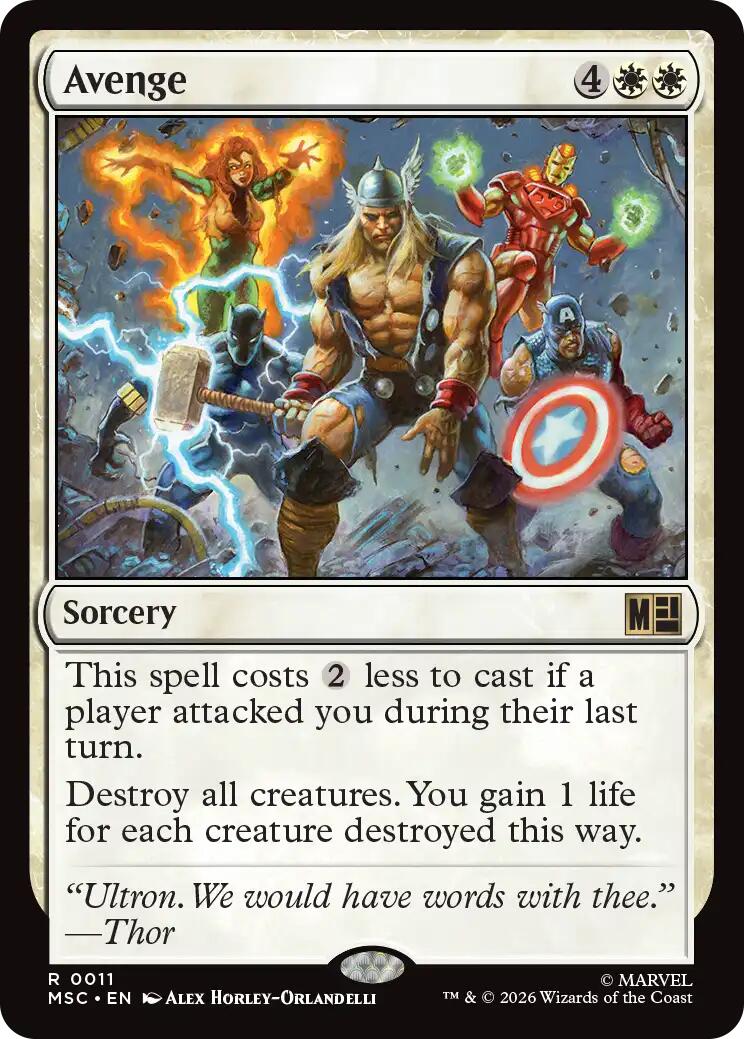 Avenge (Surge Foil) [Marvel Super Heroes Commander] | Deep Dive Games St. Marys