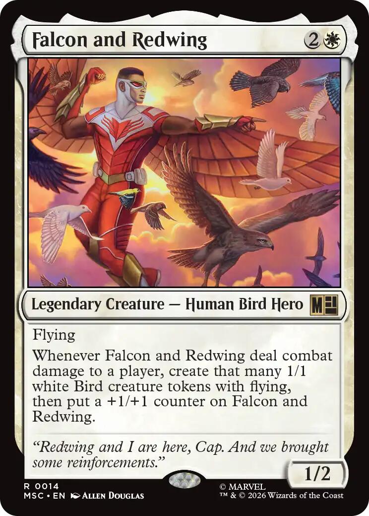Falcon and Redwing (Surge Foil) [Marvel Super Heroes Commander] | Deep Dive Games St. Marys