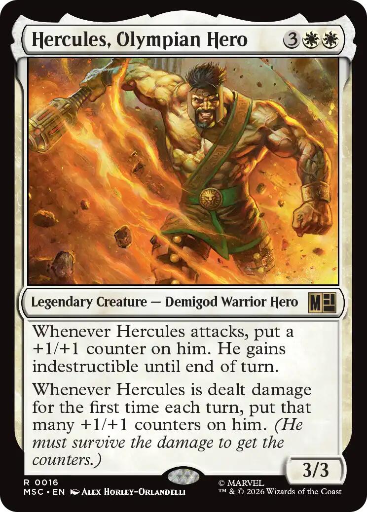 Hercules, Olympian Hero (Surge Foil) [Marvel Super Heroes Commander] | Deep Dive Games St. Marys
