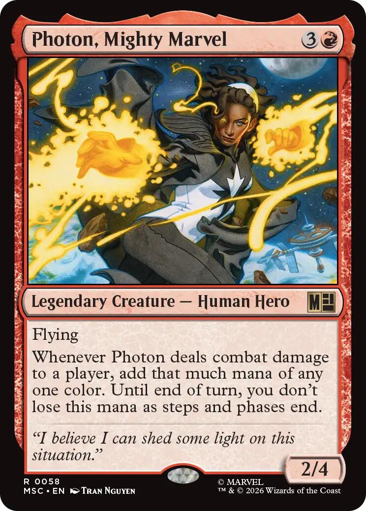 Photon, Mighty Marvel (Surge Foil) [Marvel Super Heroes Commander] | Deep Dive Games St. Marys