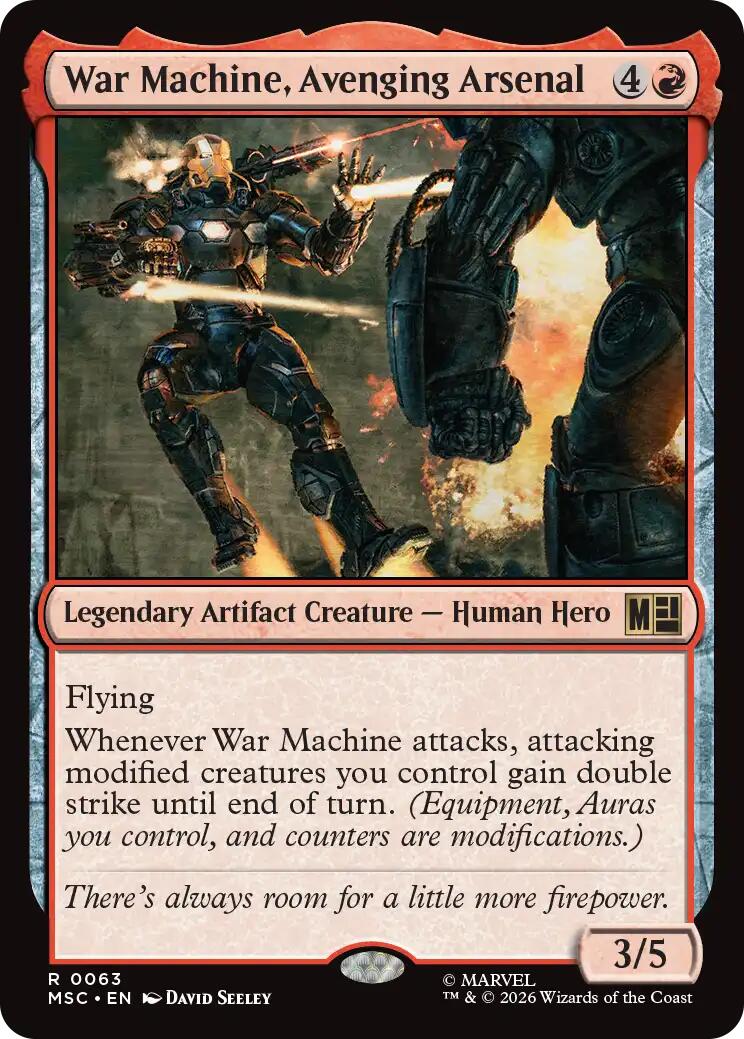 War Machine, Avenging Arsenal (Surge Foil) [Marvel Super Heroes Commander] | Deep Dive Games St. Marys