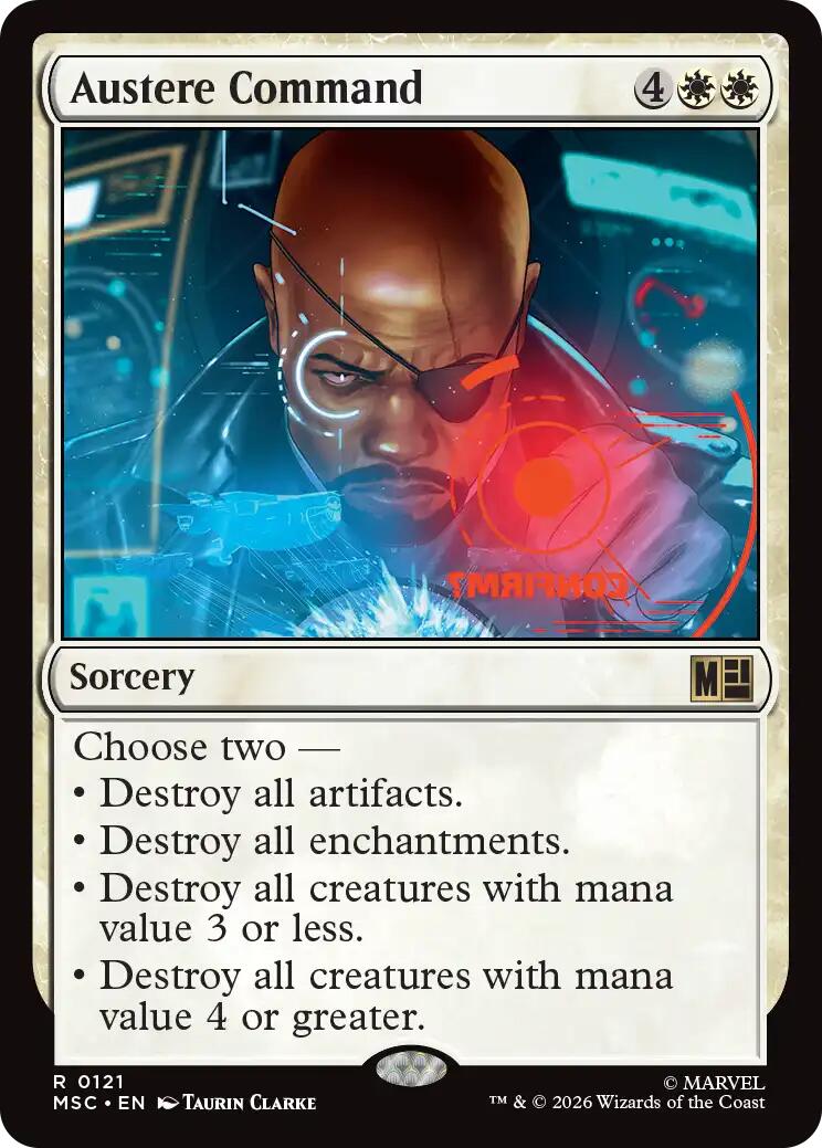 Austere Command (Surge Foil) [Marvel Super Heroes Commander] | Deep Dive Games St. Marys