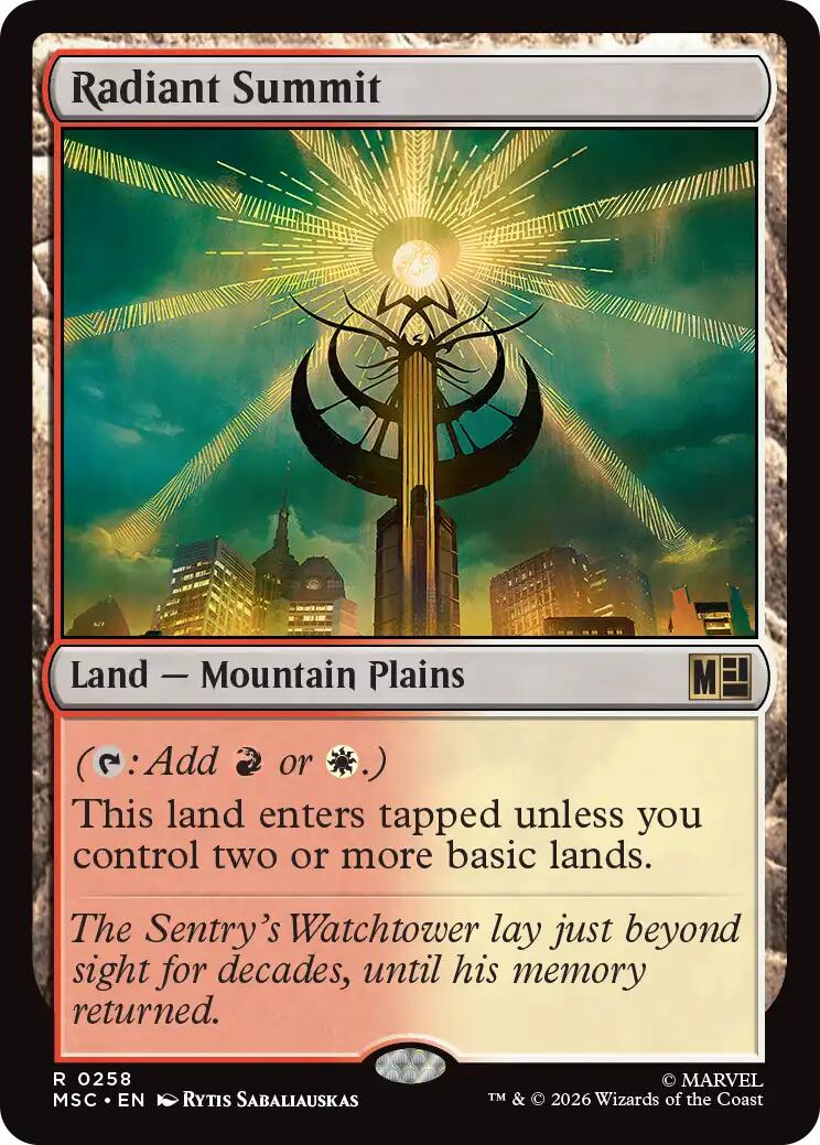 Radiant Summit (Surge Foil) [Marvel Super Heroes Commander] | Deep Dive Games St. Marys