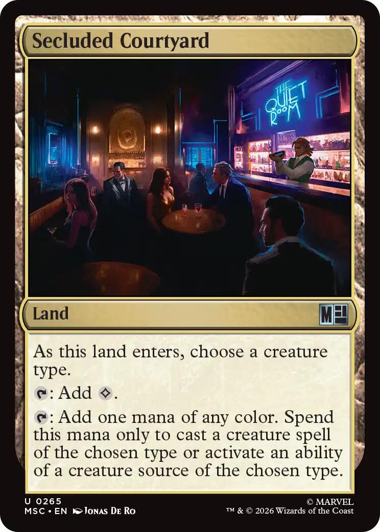 Secluded Courtyard (Surge Foil) [Marvel Super Heroes Commander] | Deep Dive Games St. Marys