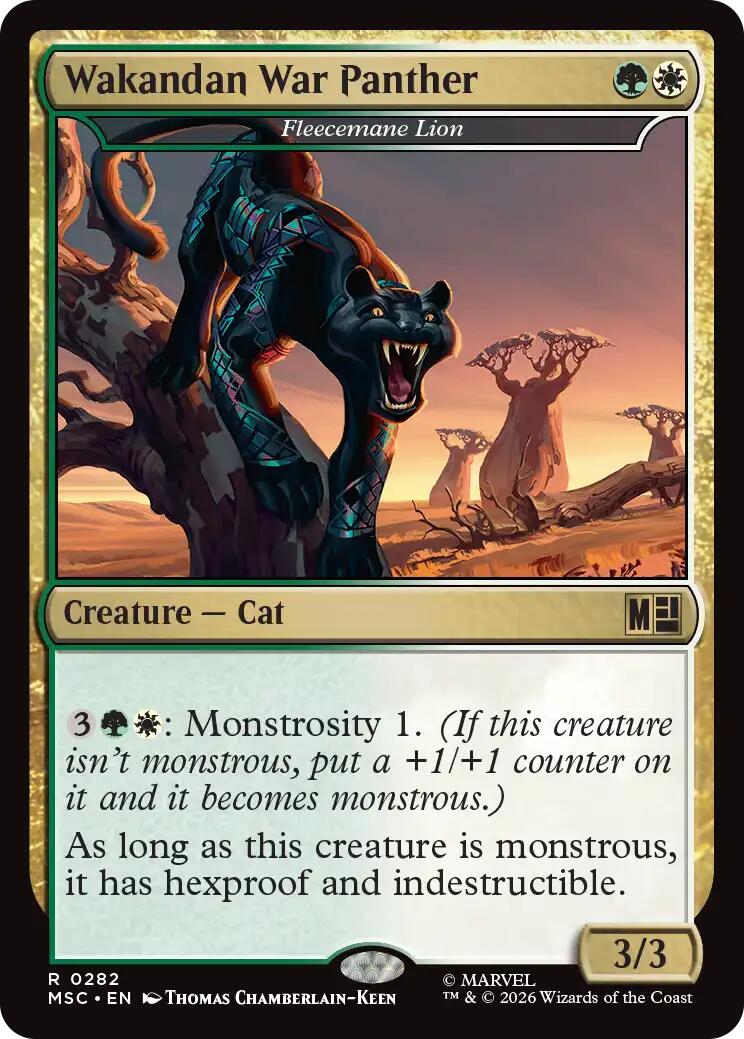 Wakandan War Panther - Fleecemane Lion (Surge Foil) [Marvel Super Heroes Commander] | Deep Dive Games St. Marys