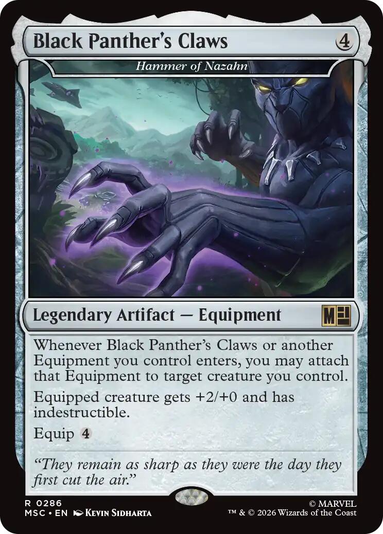 Black Panther's Claws - Hammer of Nazahn (Surge Foil) [Marvel Super Heroes Commander] | Deep Dive Games St. Marys