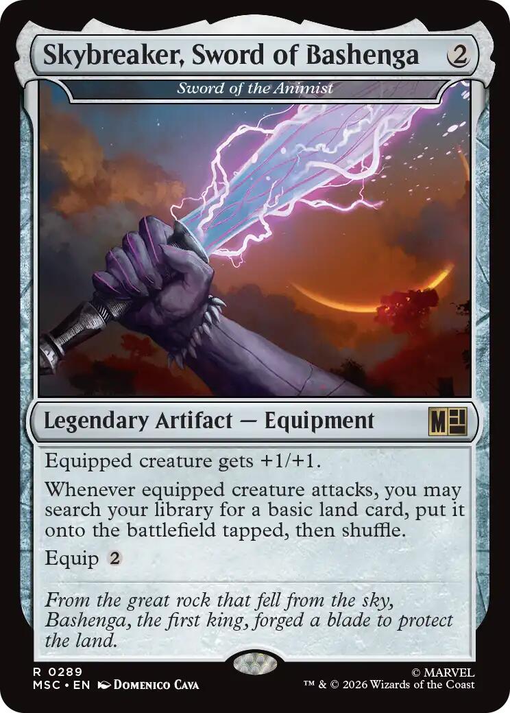 Skybreaker, Sword of Bashenga - Sword of the Animist (Surge Foil) [Marvel Super Heroes Commander] | Deep Dive Games St. Marys