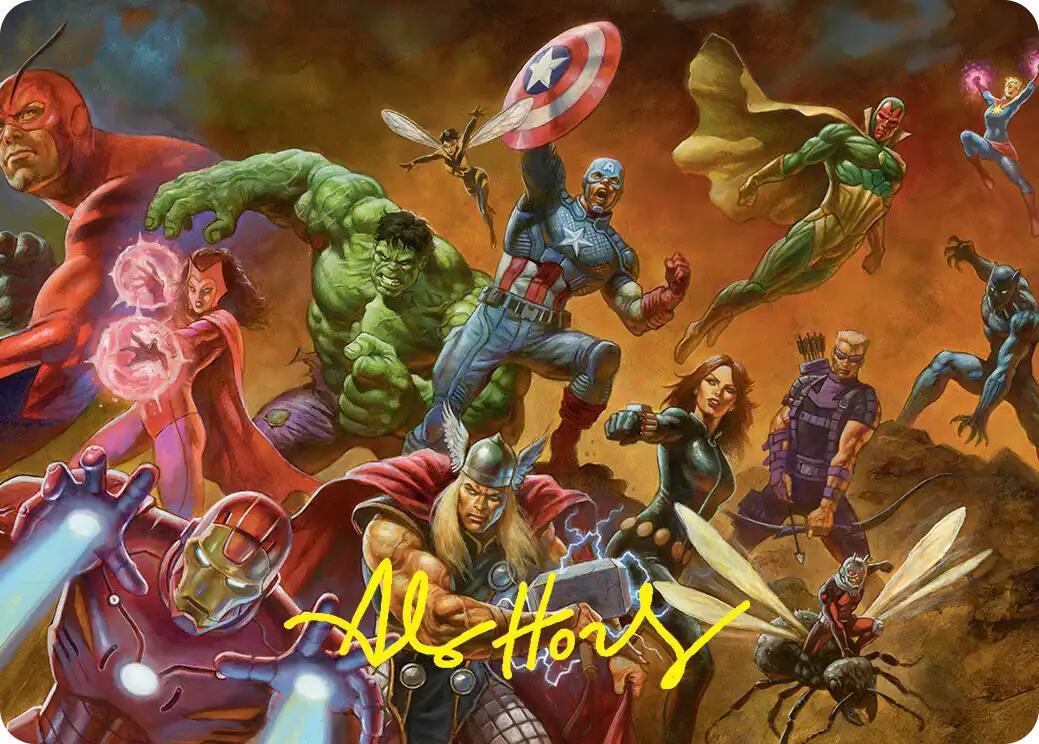 Avengers Assemble! Art Card (Gold-Stamped Signature) [Marvel Super Heroes Art Series] | Deep Dive Games St. Marys