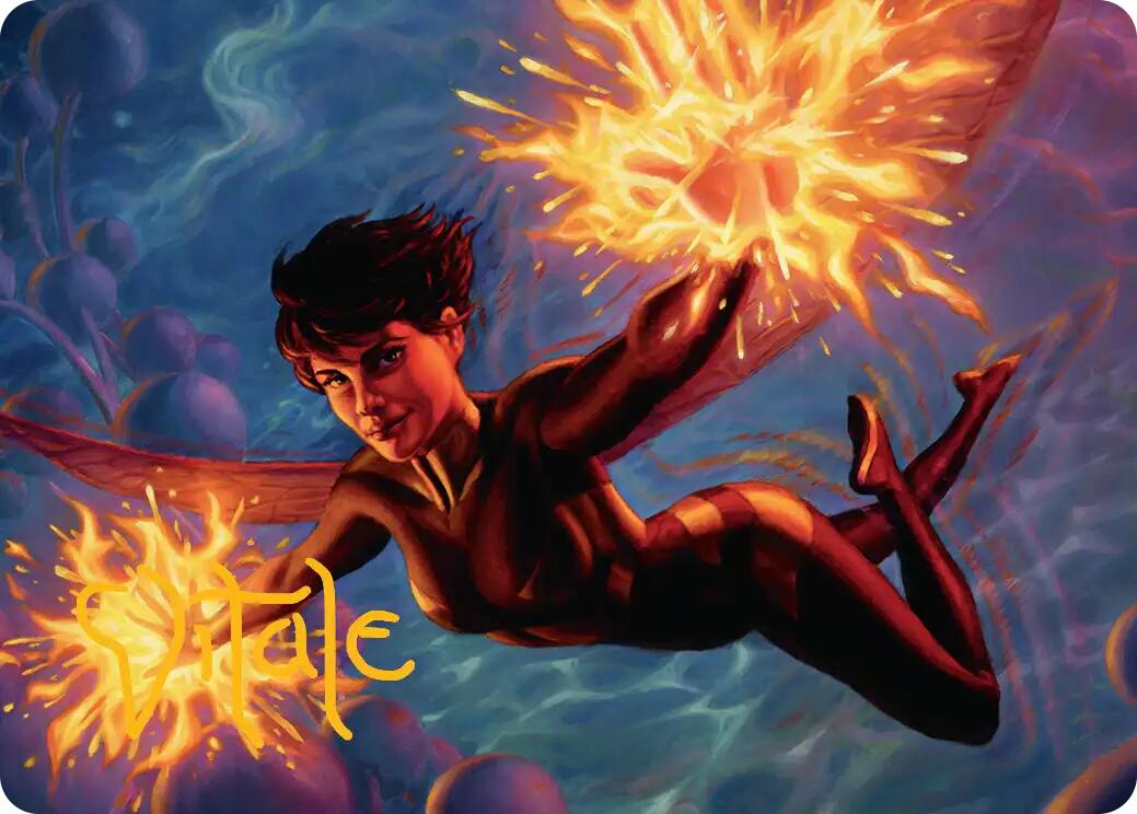 The Wasp, Winsome Avenger Art Card (Gold-Stamped Signature) [Marvel Super Heroes Art Series] | Deep Dive Games St. Marys