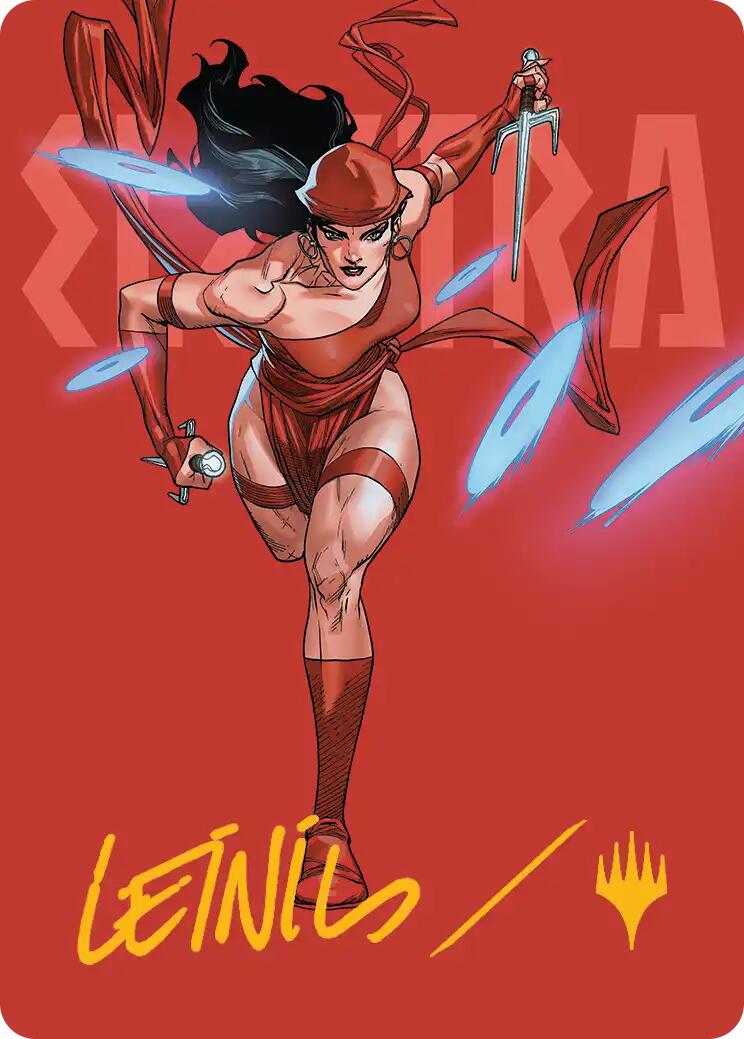 Elektra, Daughter of the Hand Art Card (Gold-Stamped Signature) [Marvel Super Heroes Art Series] | Deep Dive Games St. Marys