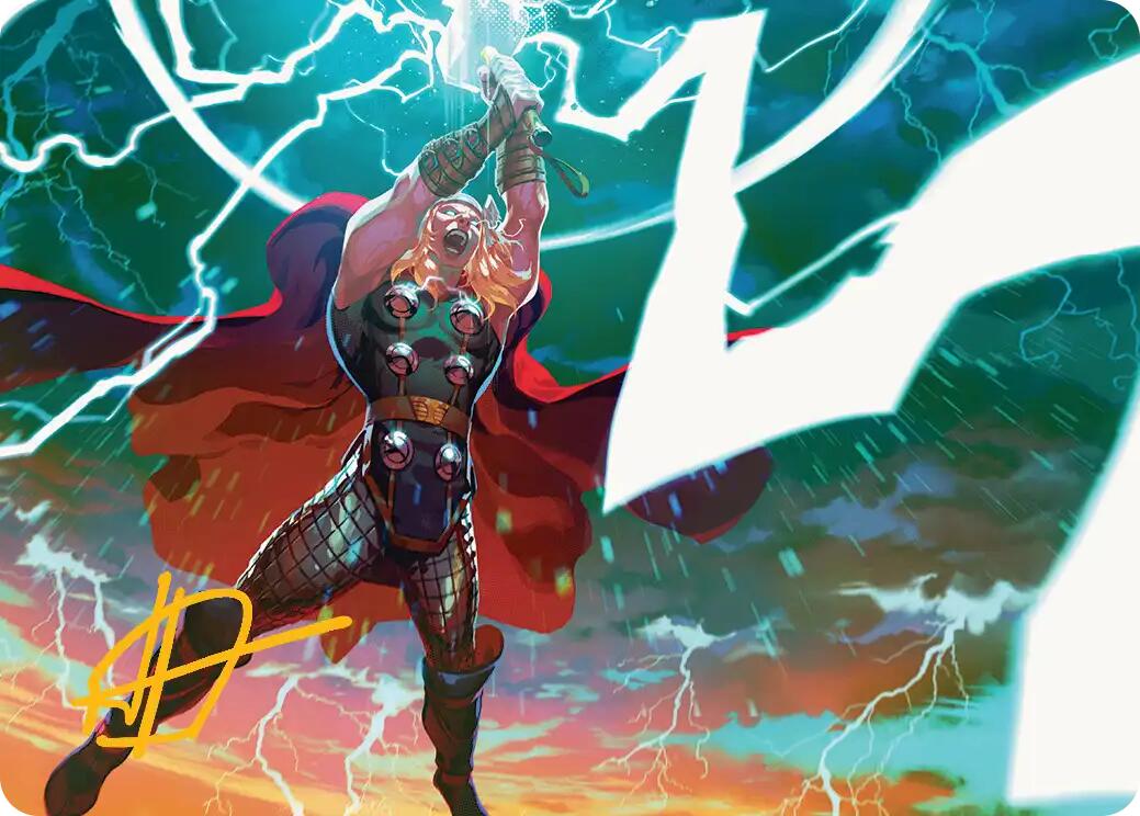 Lightning Strike Art Card (Gold-Stamped Signature) [Marvel Super Heroes Art Series] | Deep Dive Games St. Marys