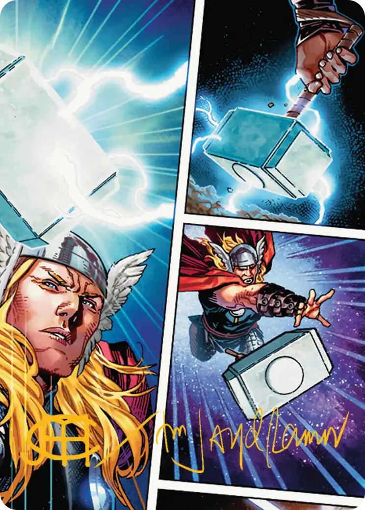 Mjolnir, Hammer of Thor Art Card (Gold-Stamped Signature) [Marvel Super Heroes Art Series] | Deep Dive Games St. Marys
