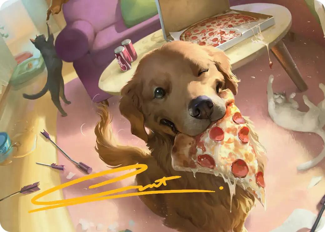 Lucky the Pizza Dog Art Card (Gold-Stamped Signature) [Marvel Super Heroes Art Series] | Deep Dive Games St. Marys