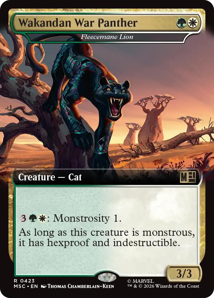 Wakandan War Panther - Fleecemane Lion (Extended Art) [Marvel Super Heroes Commander] | Deep Dive Games St. Marys