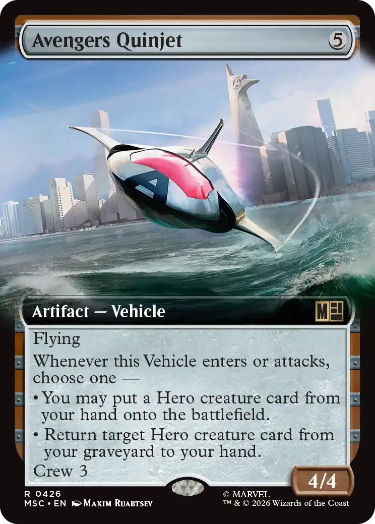 Avengers Quinjet (Extended Art) [Marvel Super Heroes Commander] | Deep Dive Games St. Marys