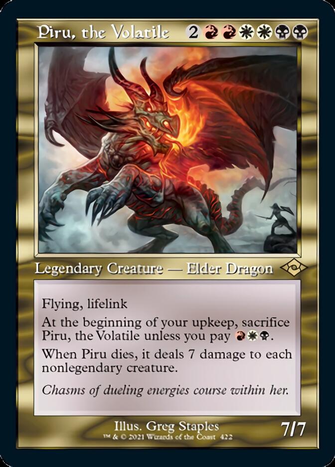 Piru, the Volatile (Retro Foil Etched) [Modern Horizons 2] | Deep Dive Games St. Marys