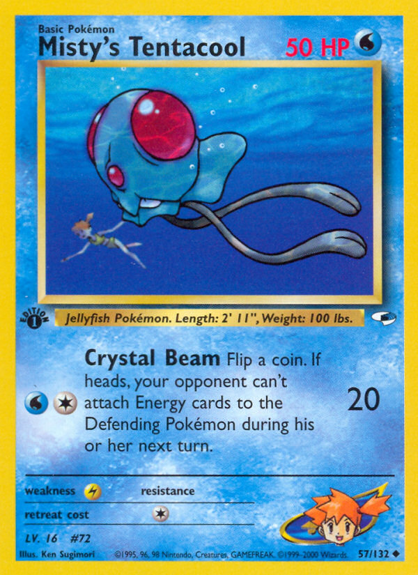 Misty's Tentacool (57/132) [Gym Heroes 1st Edition] | Deep Dive Games St. Marys