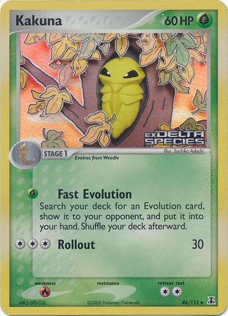 Kakuna (46/113) (Stamped) [EX: Delta Species] | Deep Dive Games St. Marys