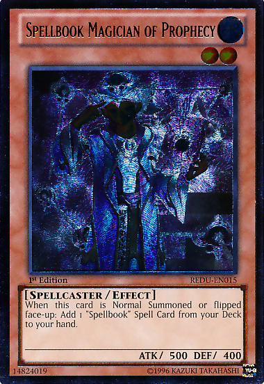 Spellbook Magician of Prophecy [REDU-EN015] Ultimate Rare | Deep Dive Games St. Marys
