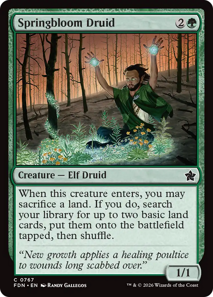 Springbloom Druid (0767) [Foundations] | Deep Dive Games St. Marys