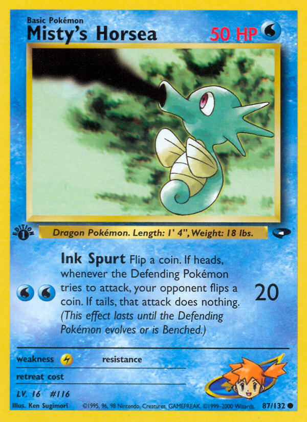 Misty's Horsea (87/132) [Gym Challenge 1st Edition] | Deep Dive Games St. Marys