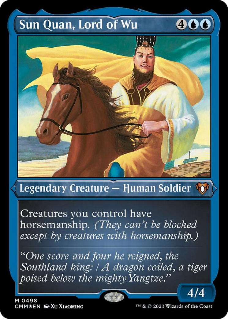 Sun Quan, Lord of Wu (Foil Etched) [Commander Masters] | Deep Dive Games St. Marys