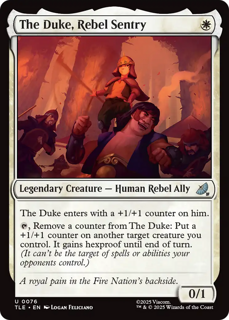 The Duke, Rebel Sentry [Avatar: The Last Airbender: Eternal-Legal] | Deep Dive Games St. Marys