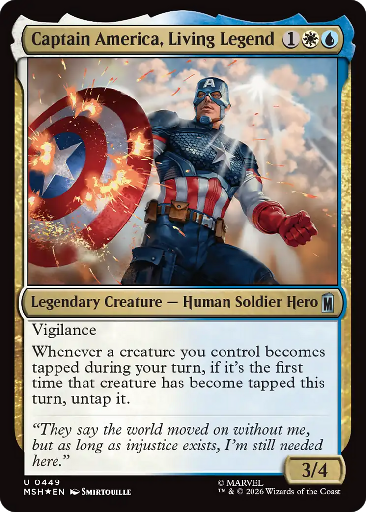 Captain America, Living Legend (Surge Foil) [Marvel Super Heroes] | Deep Dive Games St. Marys