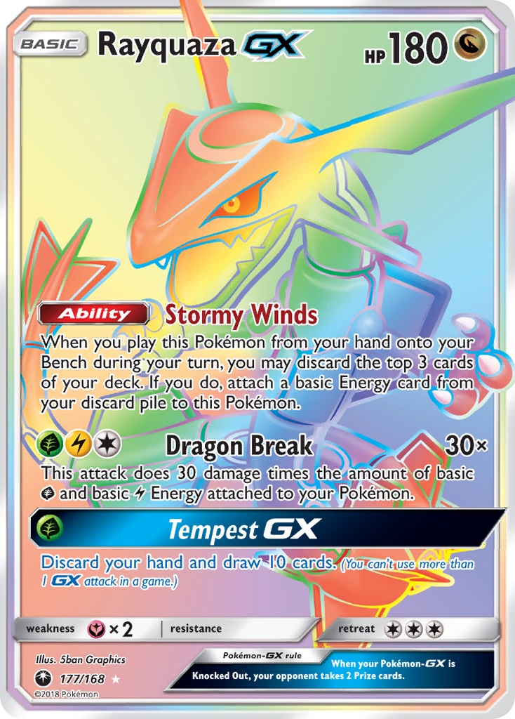 Rayquaza GX (177/168) [Sun & Moon: Celestial Storm] | Deep Dive Games St. Marys