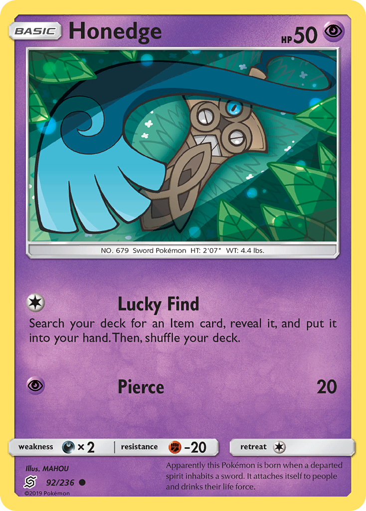 Honedge (92/236) [Sun & Moon: Unified Minds] | Deep Dive Games St. Marys