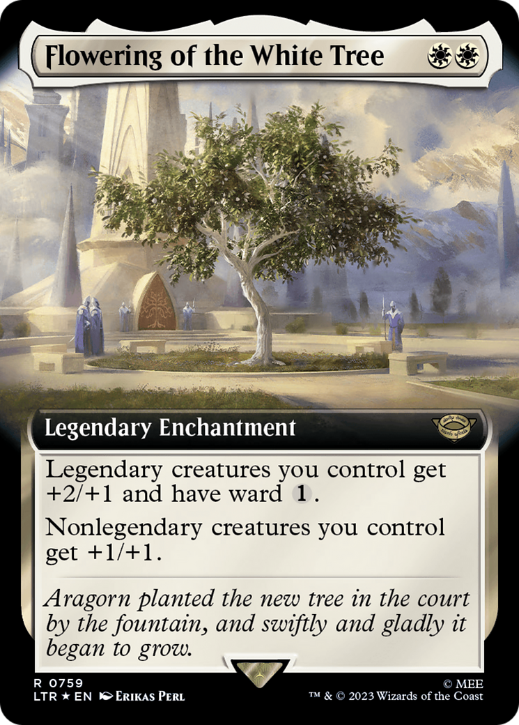 Flowering of the White Tree (Extended Art) (Surge Foil) [The Lord of the Rings: Tales of Middle-Earth] | Deep Dive Games St. Marys