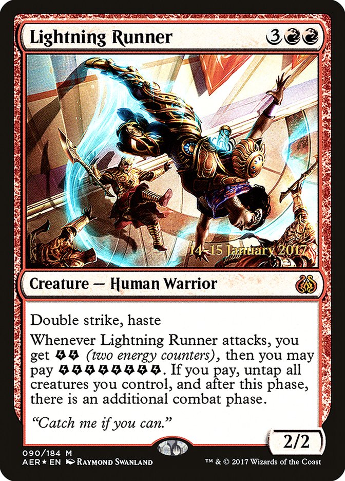 Lightning Runner [Aether Revolt Prerelease Promos] | Deep Dive Games St. Marys