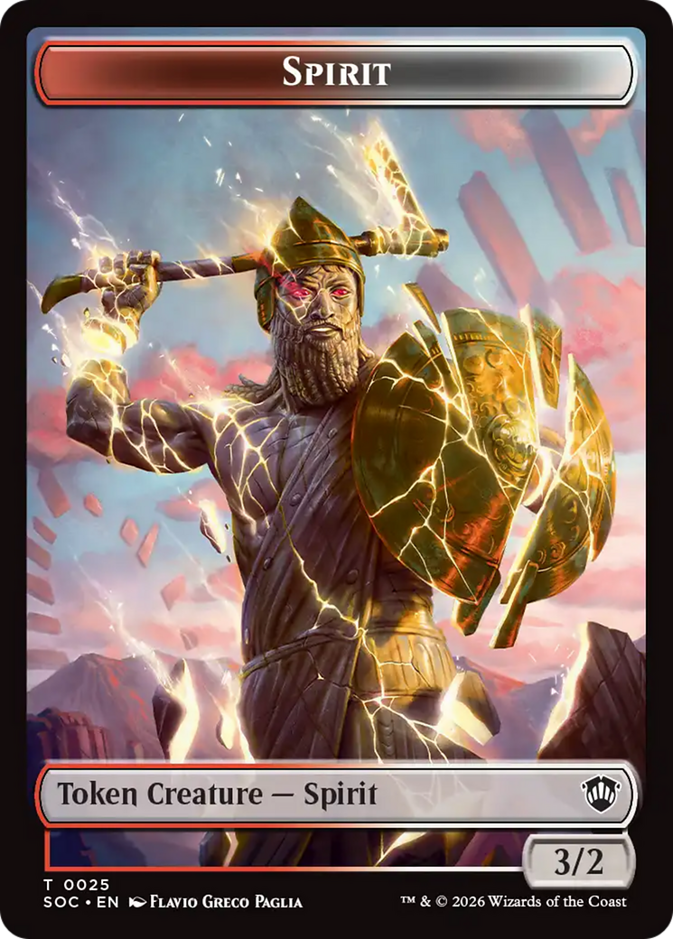 Spirit (0025) // Rogue Double-Sided Token [Secrets of Strixhaven Commander Tokens] | Deep Dive Games St. Marys