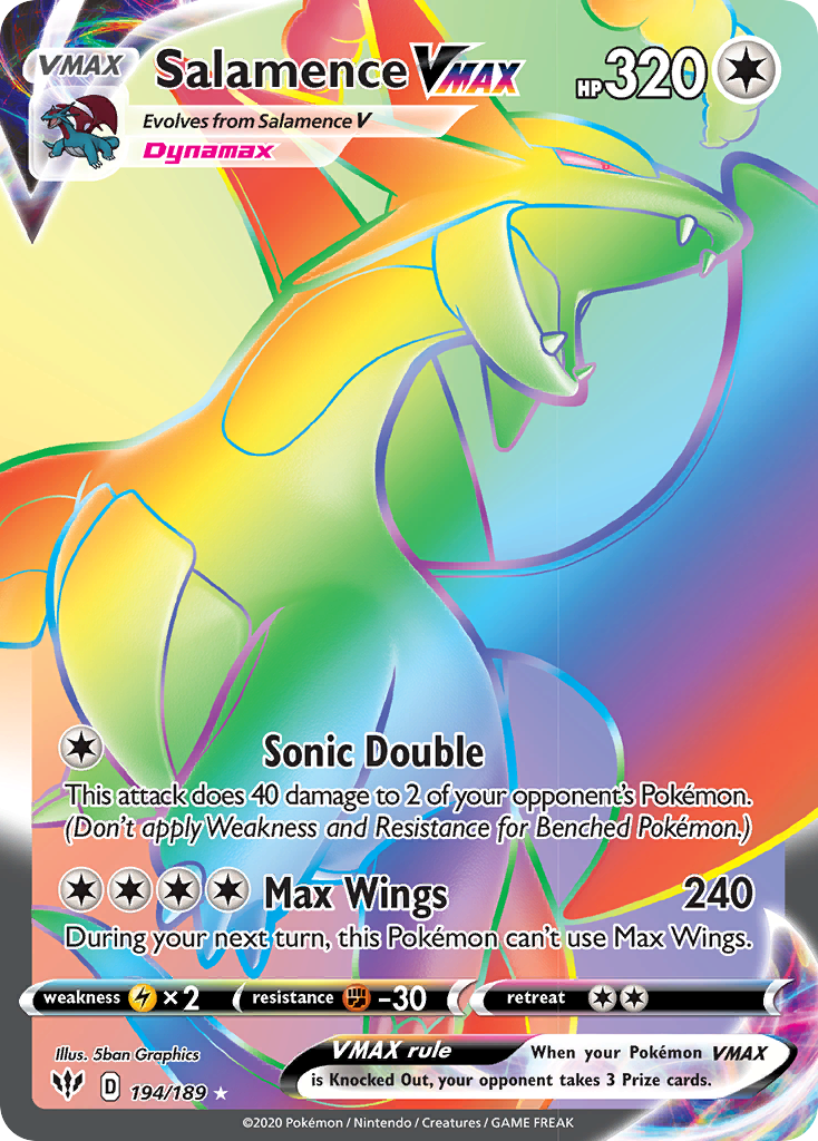 Salamence VMAX (194/189) [Sword & Shield: Darkness Ablaze] | Deep Dive Games St. Marys