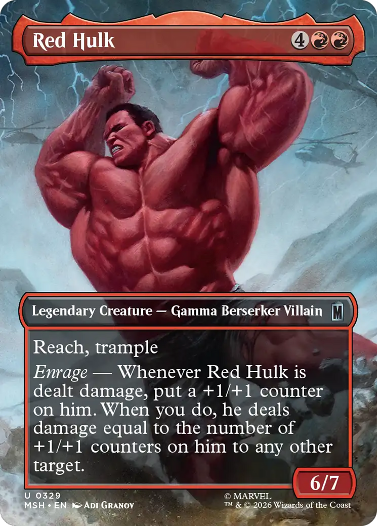 Red Hulk (Borderless) [Marvel Super Heroes] | Deep Dive Games St. Marys
