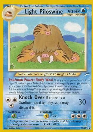 Light Piloswine (26/105) [Neo Destiny Unlimited] | Deep Dive Games St. Marys