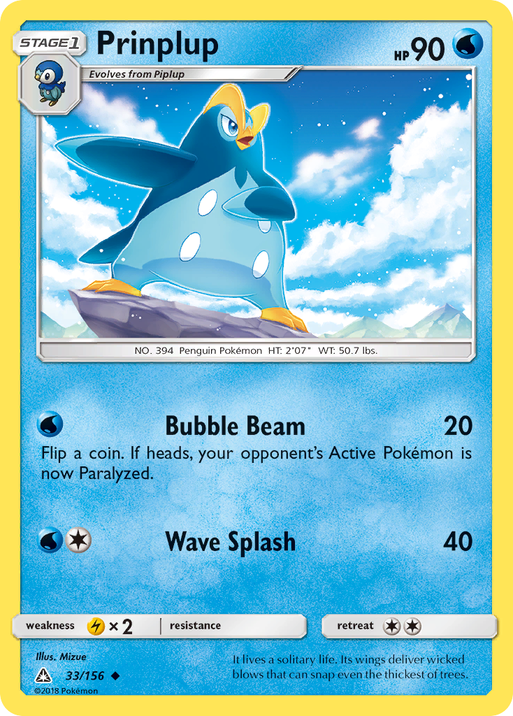 Prinplup (33/156) [Sun & Moon: Ultra Prism] | Deep Dive Games St. Marys