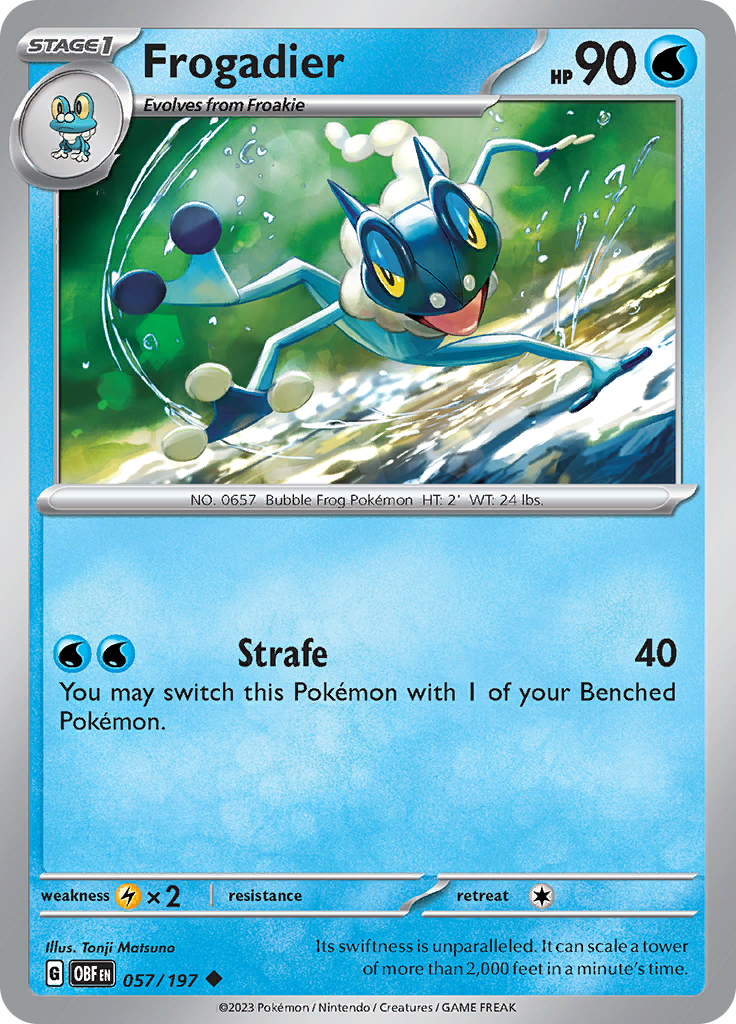 Frogadier (057/197) [Scarlet & Violet: Obsidian Flames] | Deep Dive Games St. Marys