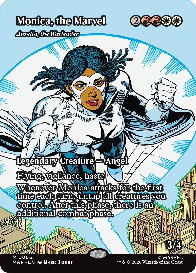 Monica, the Marvel - Aurelia, the Warleader (Borderless) [Marvel Universe: Eternal-Legal] | Deep Dive Games St. Marys