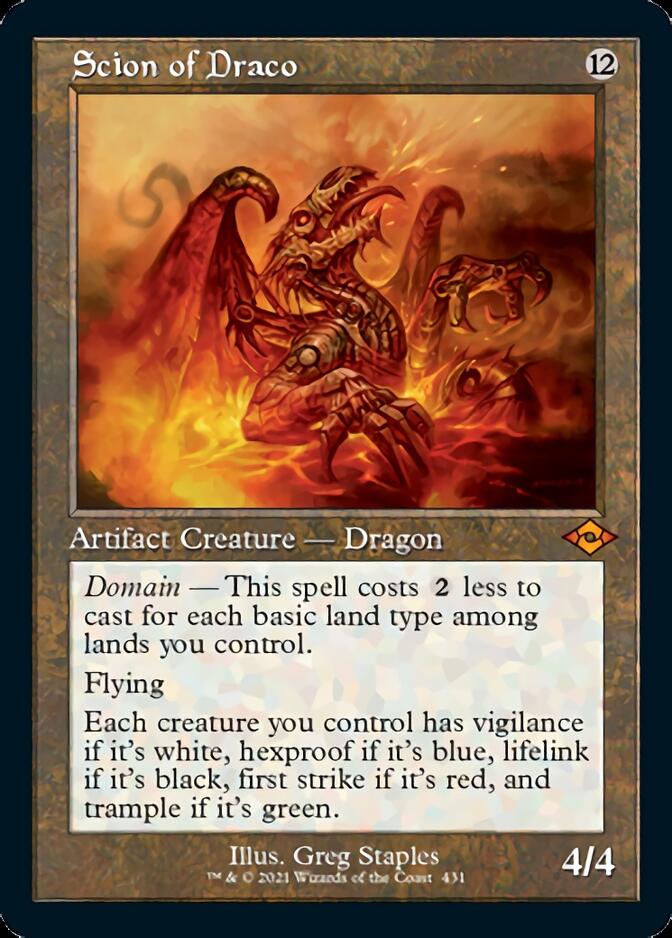 Scion of Draco (Retro Foil Etched) [Modern Horizons 2] | Deep Dive Games St. Marys