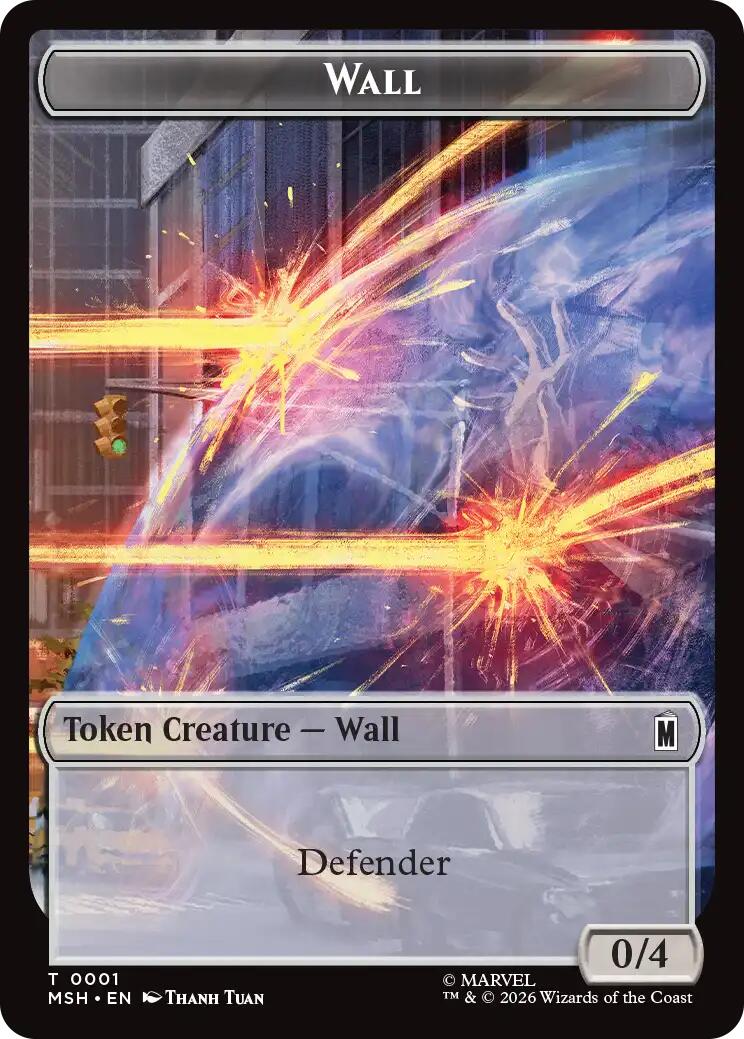 Wall // Alien Double-Sided Token [Marvel Super Heroes Tokens] | Deep Dive Games St. Marys