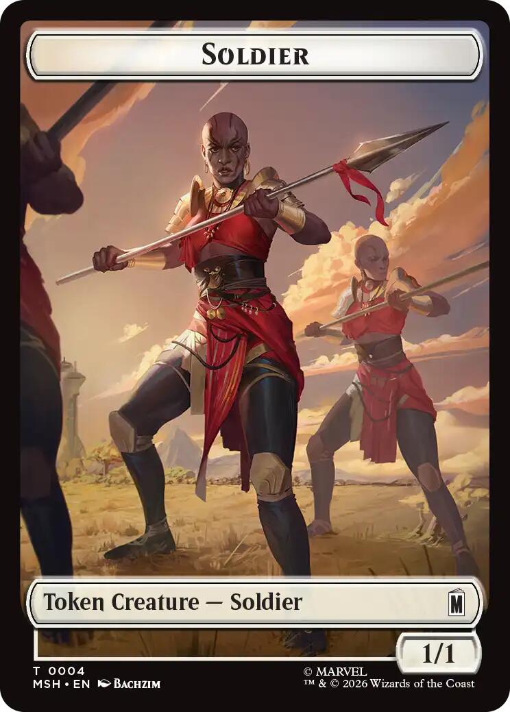 Soldier // Clue Double-Sided Token [Marvel Super Heroes Tokens] | Deep Dive Games St. Marys