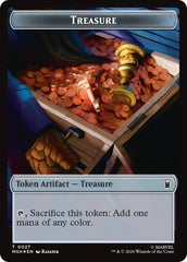 Treasure (027) // Construct (030) Double-Sided Token (Surge Foil) [Marvel Super Heroes Commander Tokens] | Deep Dive Games St. Marys